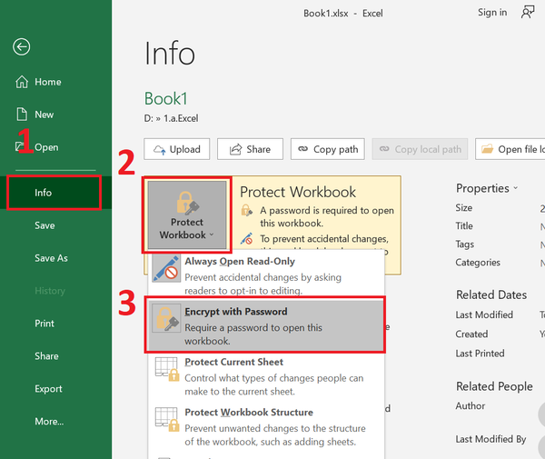 Hướng dẫn cách đặt mật khẩu cho file Excel đơn giản nhất